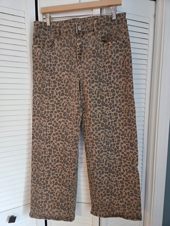 American Eagle Outfitters Pants - American Eagle Outfitters Brown Leopard Print Ankle Pants